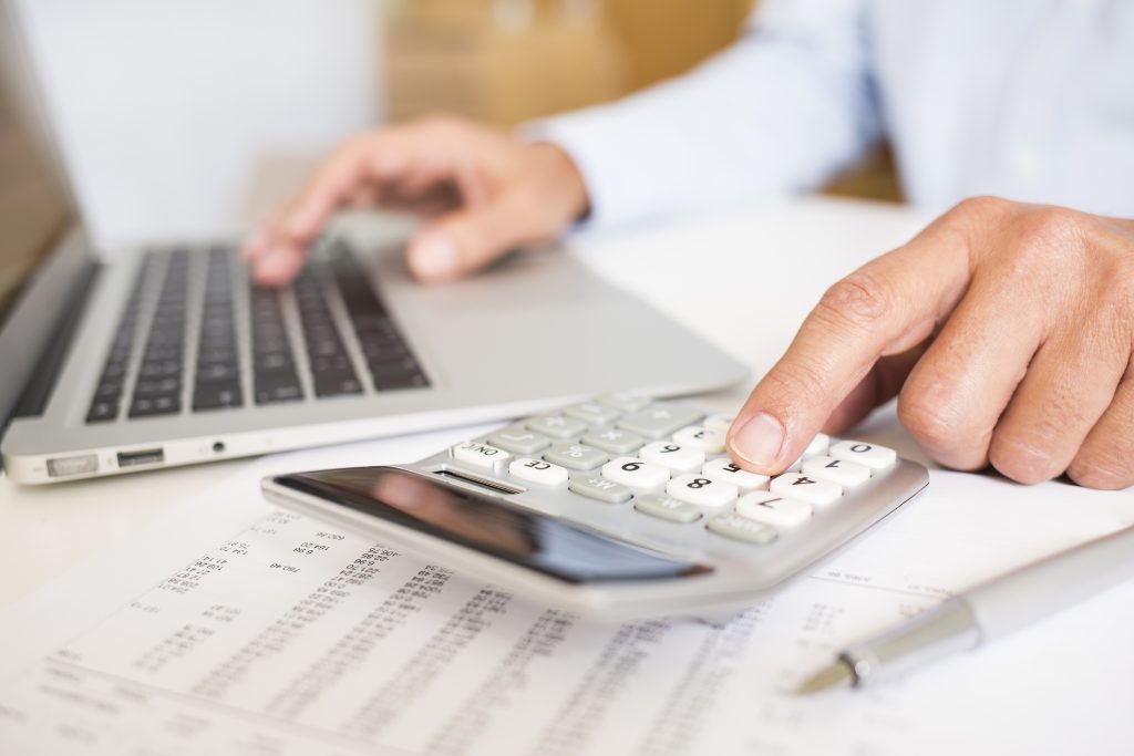 Man Doing His Accounting, Financial Adviser Working